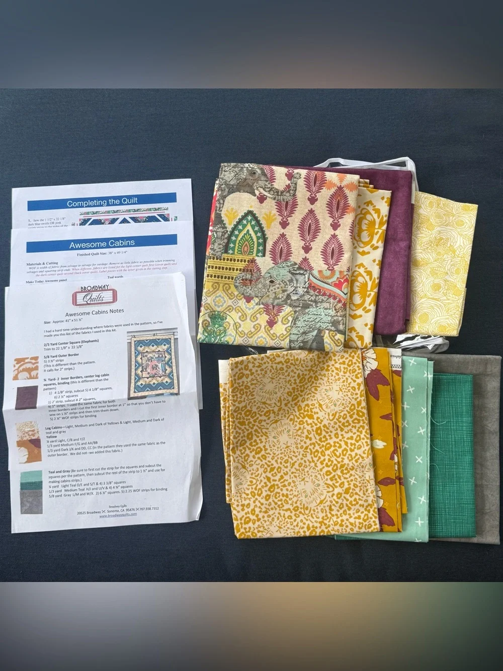 Awesome Cabin Pattern & Quilting Material